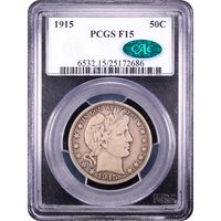 1915 Barber Half Dollar (50c) Obverse Slab Image