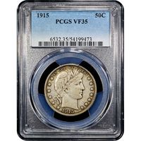 1915 Barber Half Dollar (50c) Obverse Slab Image