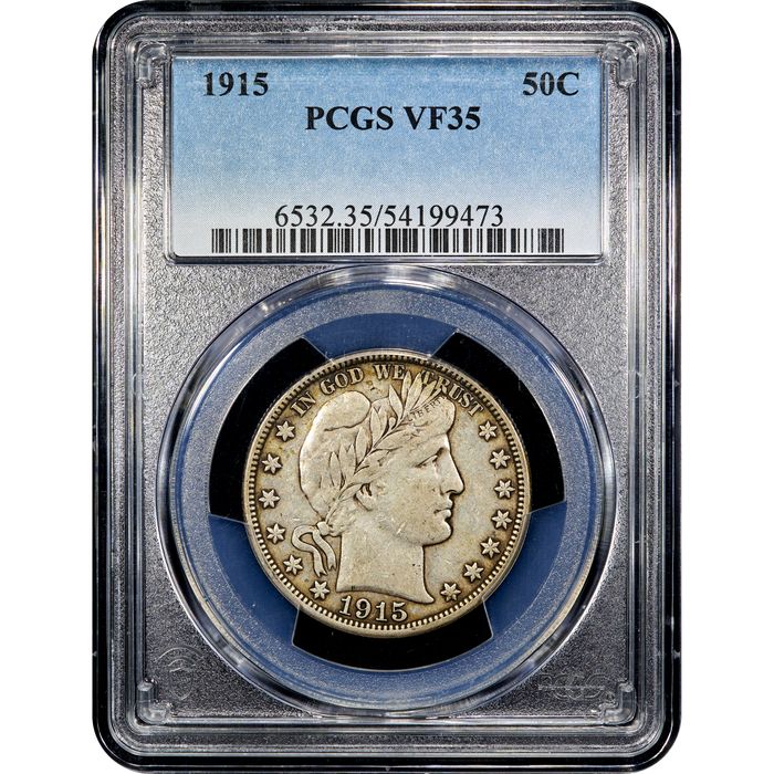 1915 Barber Half Dollar (50c) Obverse Slab Image
