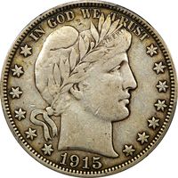 1915 Barber Half Dollar (50c) Obverse Image