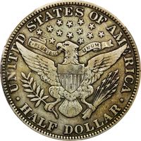 1915 Barber Half Dollar (50c) Reverse Image