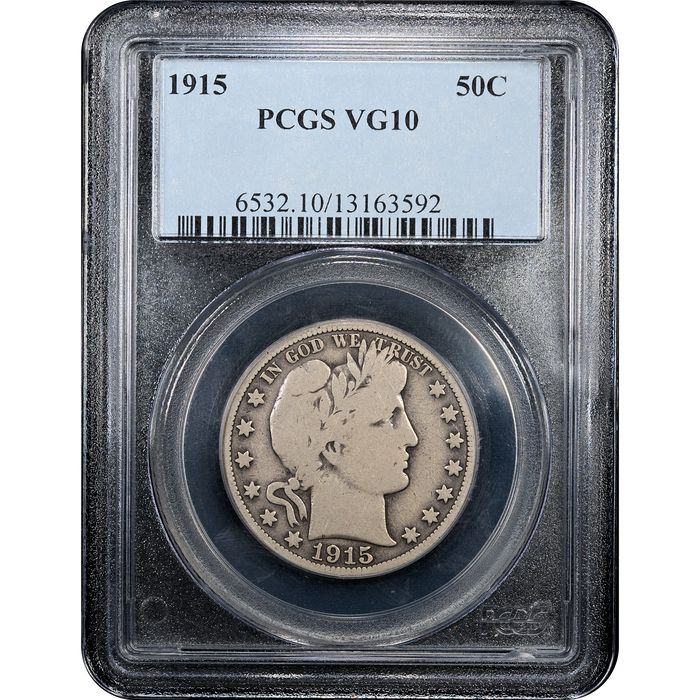 1915 Barber Half Dollar (50c) Obverse Slab Image