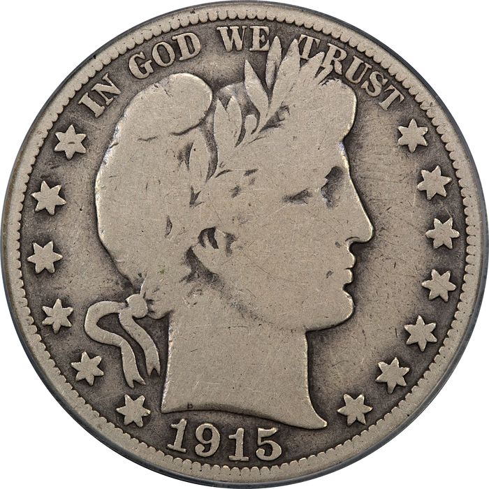 1915 Barber Half Dollar (50c) Obverse Image