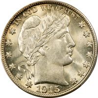 1915-D Barber Half Dollar (50c) Obverse Image