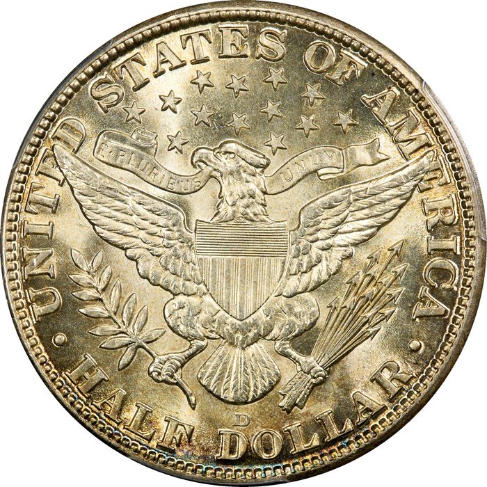 1915-D Barber Half Dollar (50c) Reverse Image