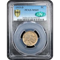 1915-D Buffalo Nickel (5c) Obverse Slab Image