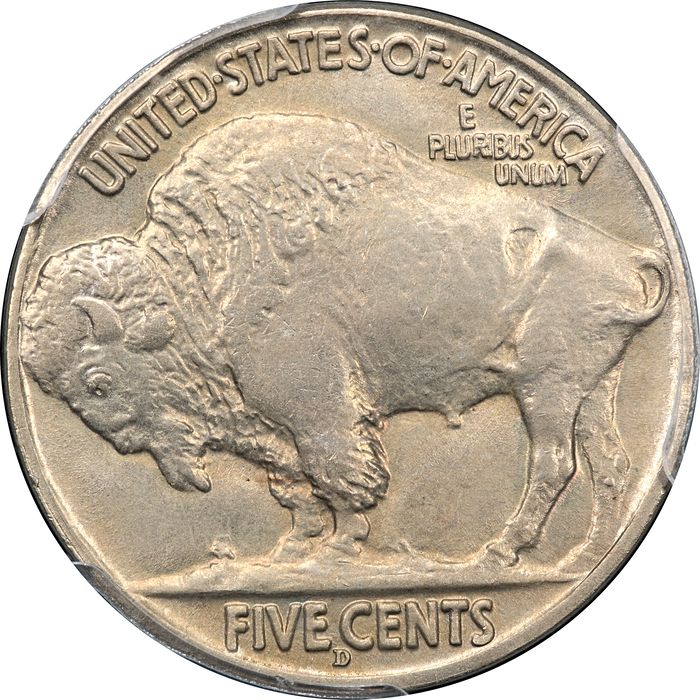 1915-D Buffalo Nickel (5c) Reverse Image