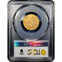 1915 Indian Gold Half Eagle ($5) Reverse Slab Image