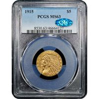 1915 Indian Gold Half Eagle ($5) Obverse Image