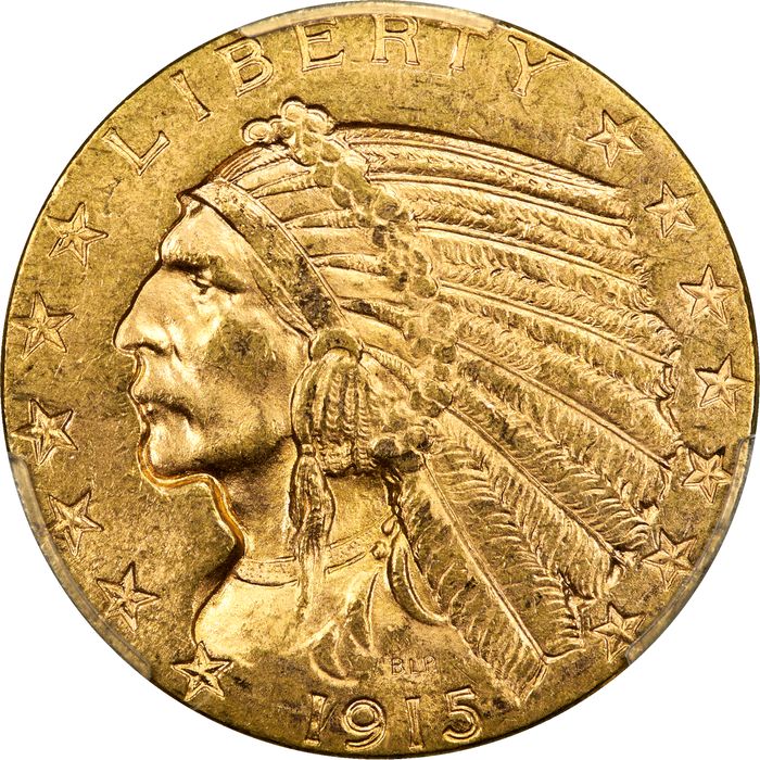 1915 Indian Gold Half Eagle ($5) Photo 3