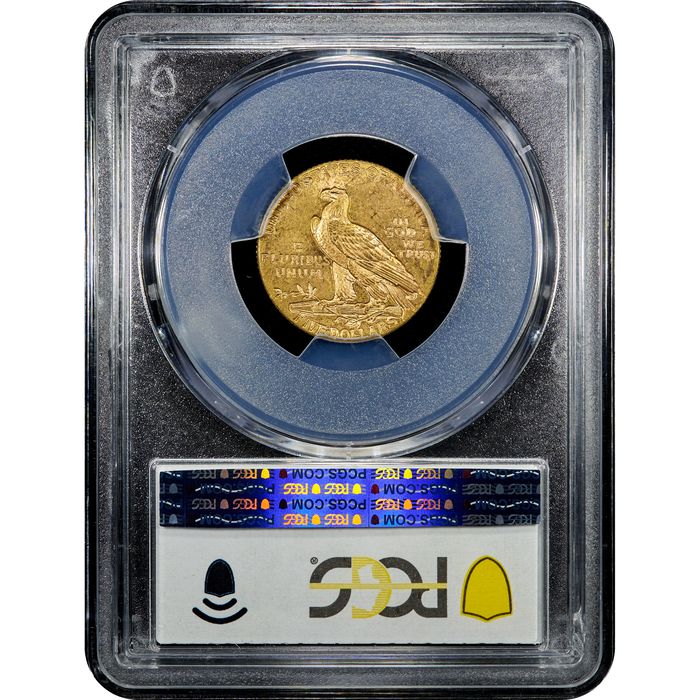 1915 Indian Gold Half Eagle ($5) Reverse Slab Image