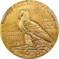 1915 Indian Gold Half Eagle ($5) Photo 4