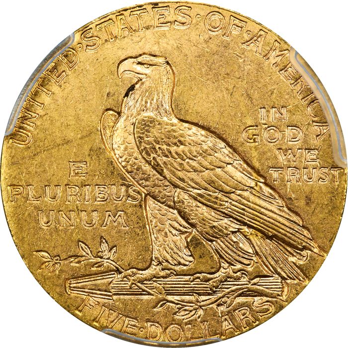 1915 Indian Gold Half Eagle ($5) Photo 4