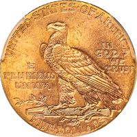 1915 Indian Gold Half Eagle ($5) Photo 4
