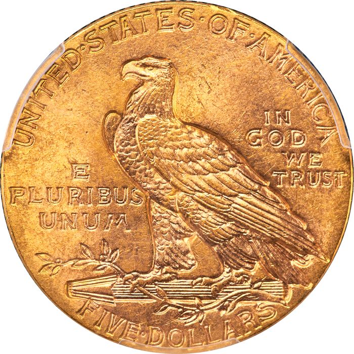 1915 Indian Gold Half Eagle ($5) Photo 4