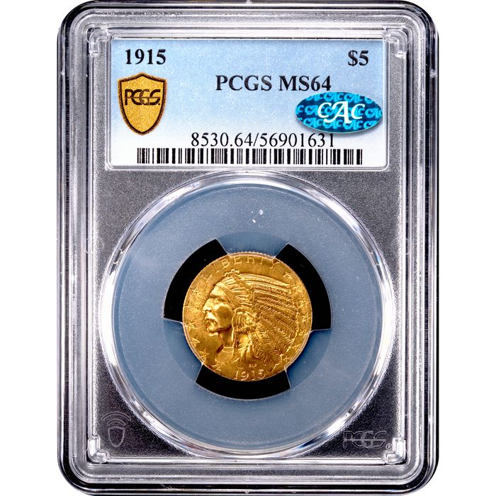 1915 Indian Gold Half Eagle ($5) Obverse Image