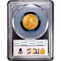 1915 Indian Gold Half Eagle ($5) Reverse Image