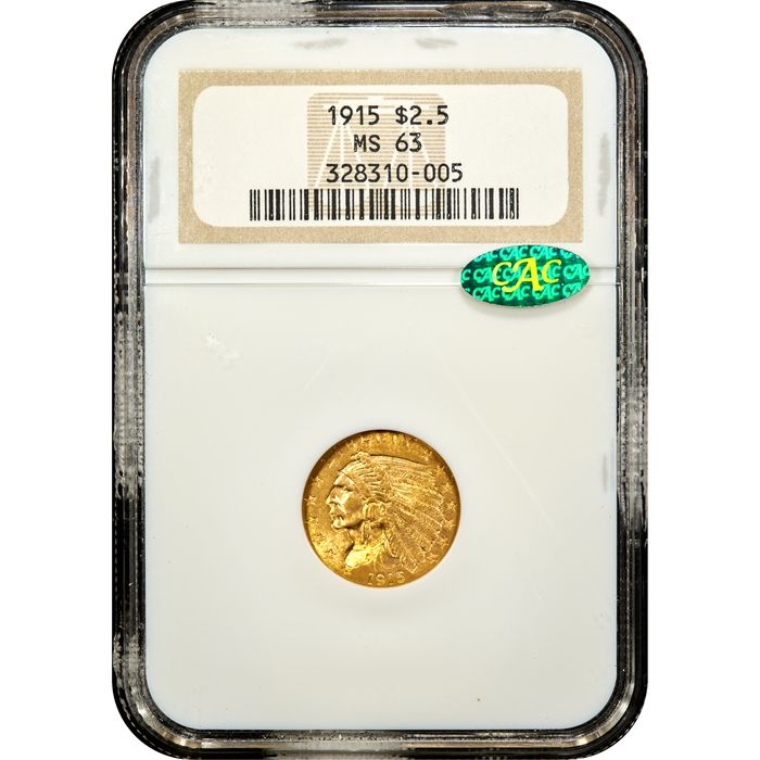 1915 Indian Gold Quarter Eagle ($2.50) Obverse Image