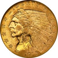 1915 Indian Gold Quarter Eagle ($2.50) Photo 3
