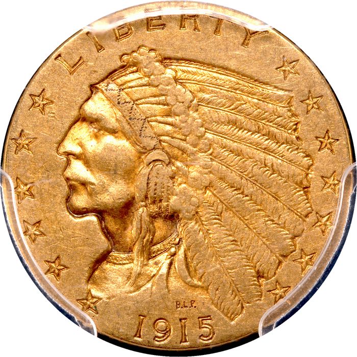 1915 Indian Gold Quarter Eagle ($2.50) Photo 3