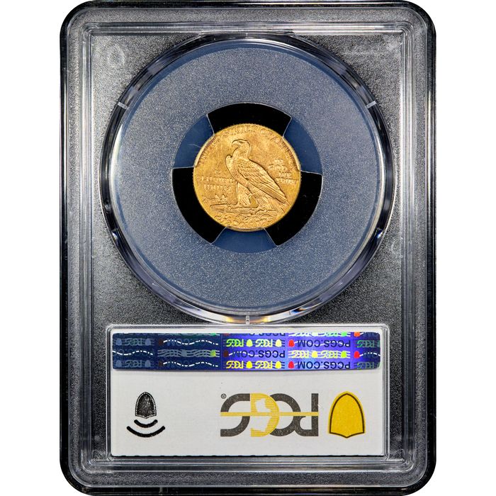 1915 Indian Gold Quarter Eagle ($2.50) Reverse Slab Image