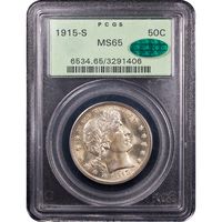 1915-S Barber Half (50c) OGH Obverse Slab Image