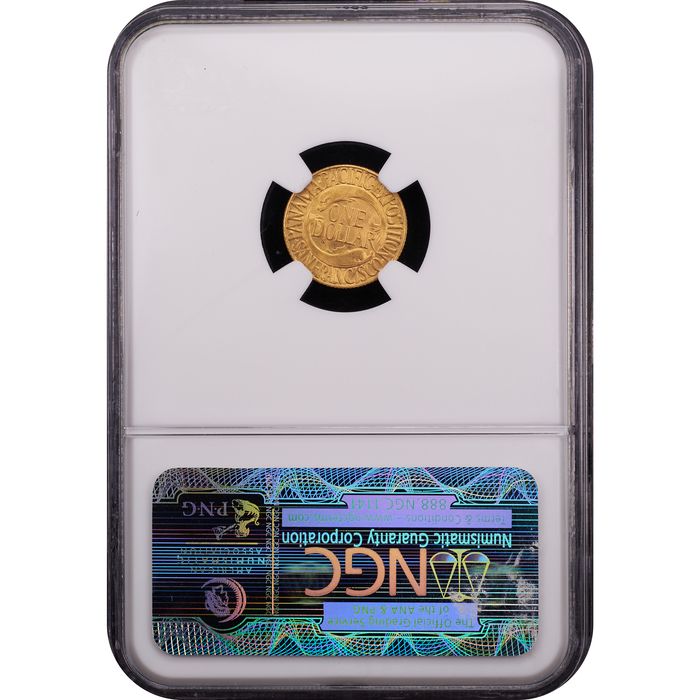1915-S Panama-Pacific Commem Gold Dollar ($1) Reverse Slab Image