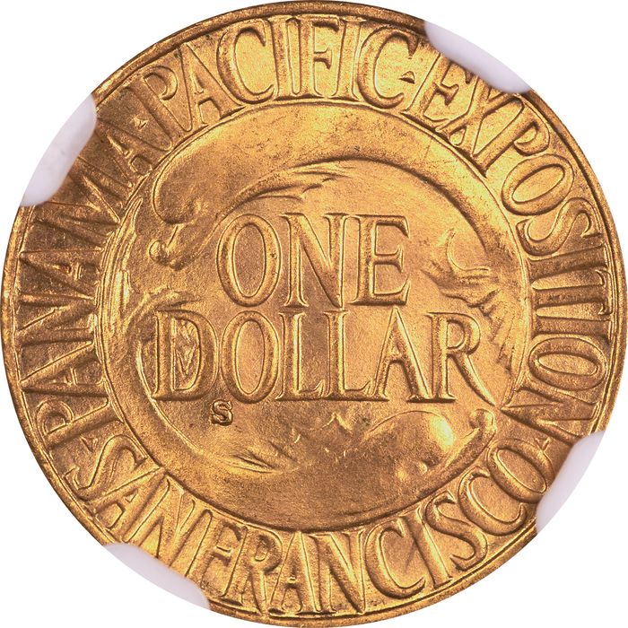1915-S Panama-Pacific Commem Gold Dollar ($1) Reverse Image
