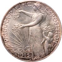 1915-S Panama-Pacific Commem Half Dollar (50c) Photo 3