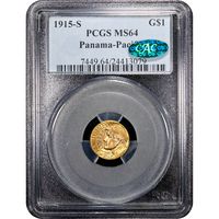 1915-S Panama-Pacific Commemorative Gold Dollar ($1) Obverse Image