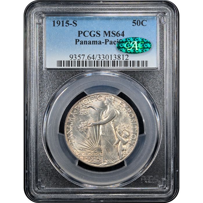 1915-S Panama-Pacific Commemorative Half Dollar (50c) Obverse Slab Image