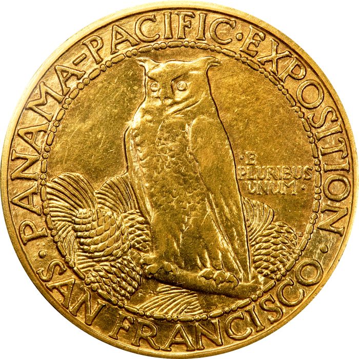 1915-S Panama-Pacific Round Commemorative Gold Fifty Dollar ($50) Photo 4