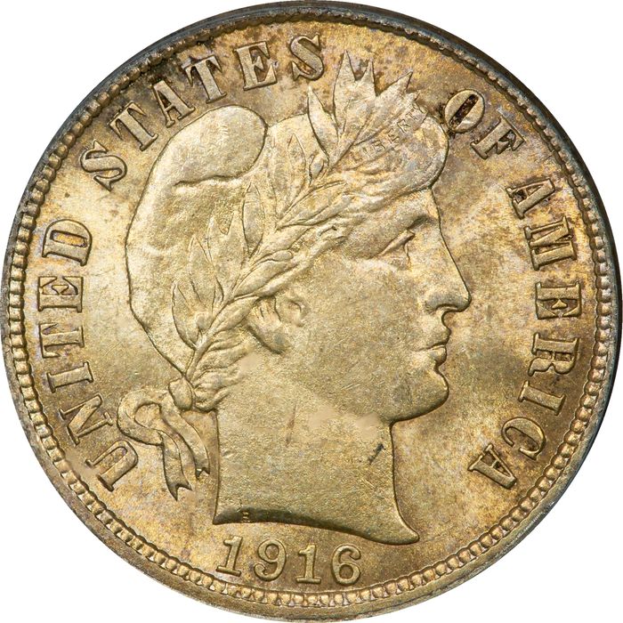 1916 Barber Dime (10c) OGH Photo 3