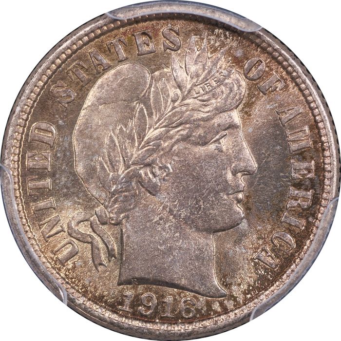 1916 Barber Dime (10c) Obverse Image