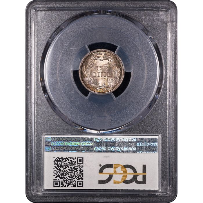 1916 Barber Dime (10c) Reverse Slab Image