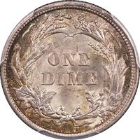 1916 Barber Dime (10c) Reverse Image