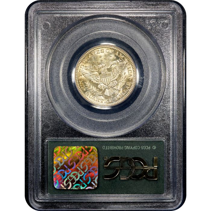 1916-D Barber Quarter (25c) OGH Reverse Slab Image