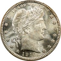 1916-D Barber Quarter (25c) Photo 3