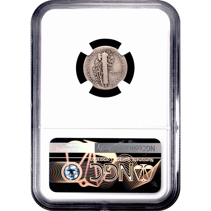 1916-D Mercury Dime (10c) Reverse Image