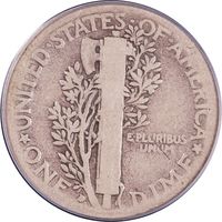 1916-D Mercury Dime (10c) Reverse Image