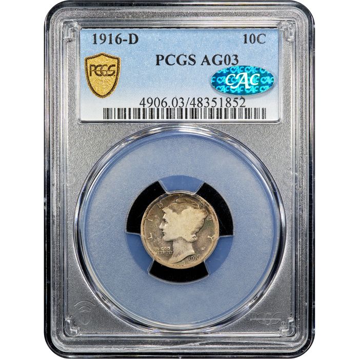 1916-D Mercury Dime (10c) Obverse Image