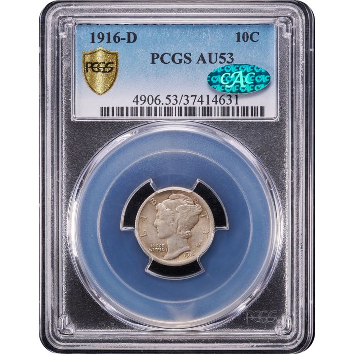 1916-D Mercury Dime (10c) Obverse Image