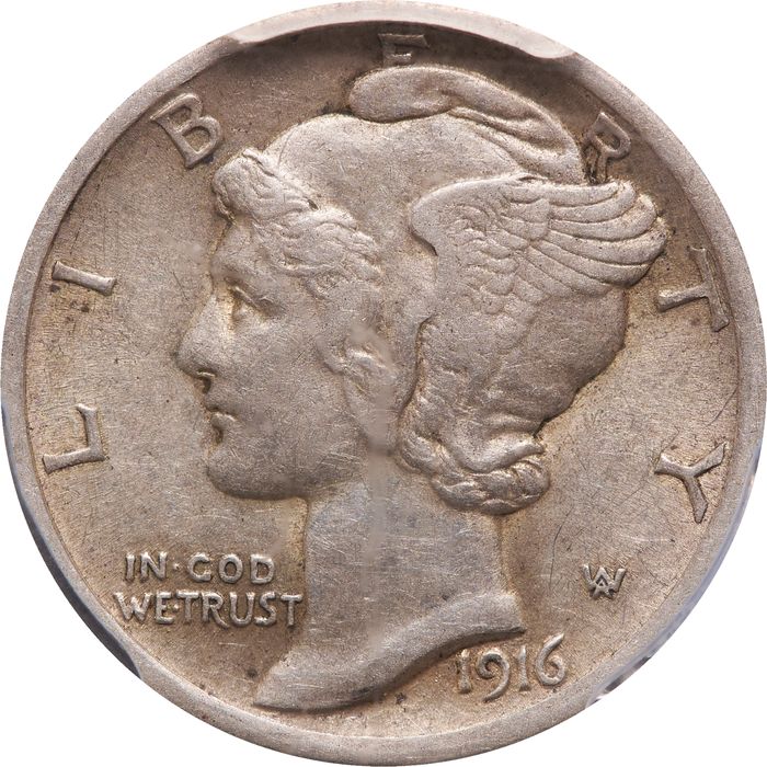 1916-D Mercury Dime (10c) Photo 3