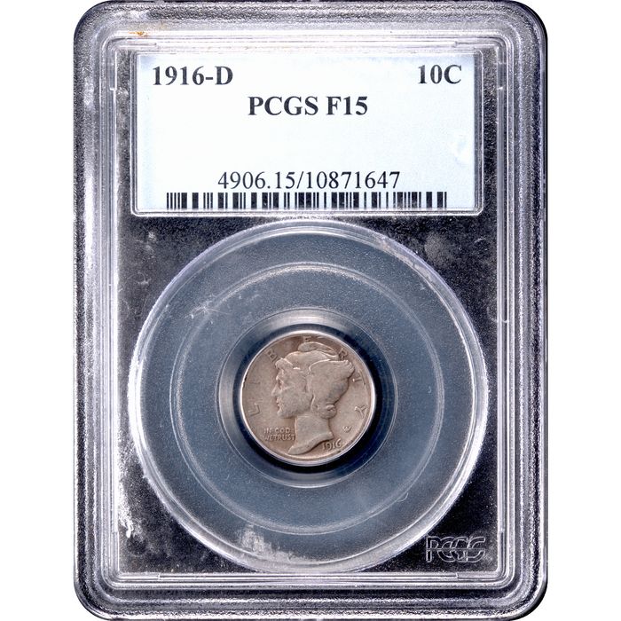 1916-D Mercury Dime (10c) Obverse Image