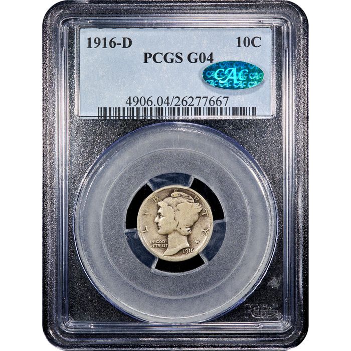 1916-D Mercury Dime (10c) Obverse Image