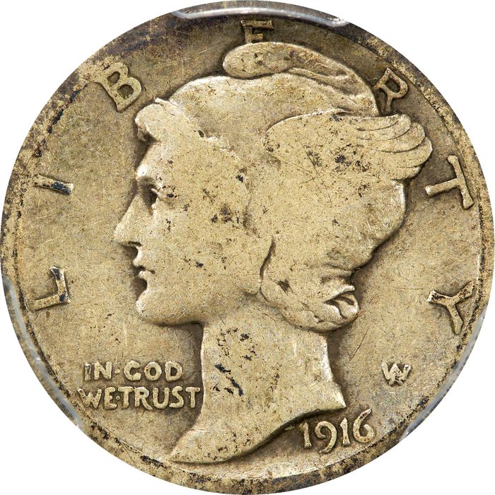 1916-D Mercury Dime (10c) Photo 3