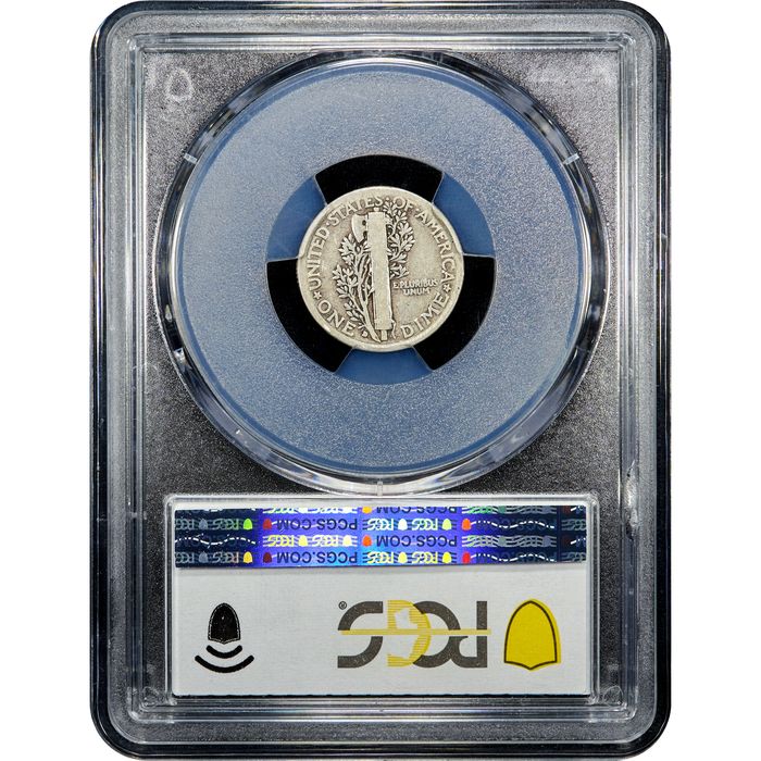 1916-D Mercury Dime (10c) Reverse Slab Image