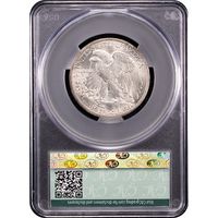 1916-D Walking Liberty Half (50c) Reverse Slab Image