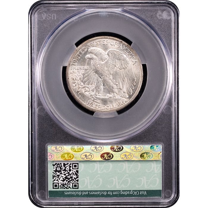 1916-D Walking Liberty Half (50c) Reverse Slab Image