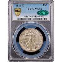 1916-D Walking Liberty Half (50c) Obverse Slab Image